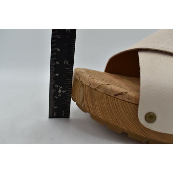 Kork-Ease Womens Size 10 Tatum White Full Grain Leather Heeled Platform Sandals - Picture 9 of 13